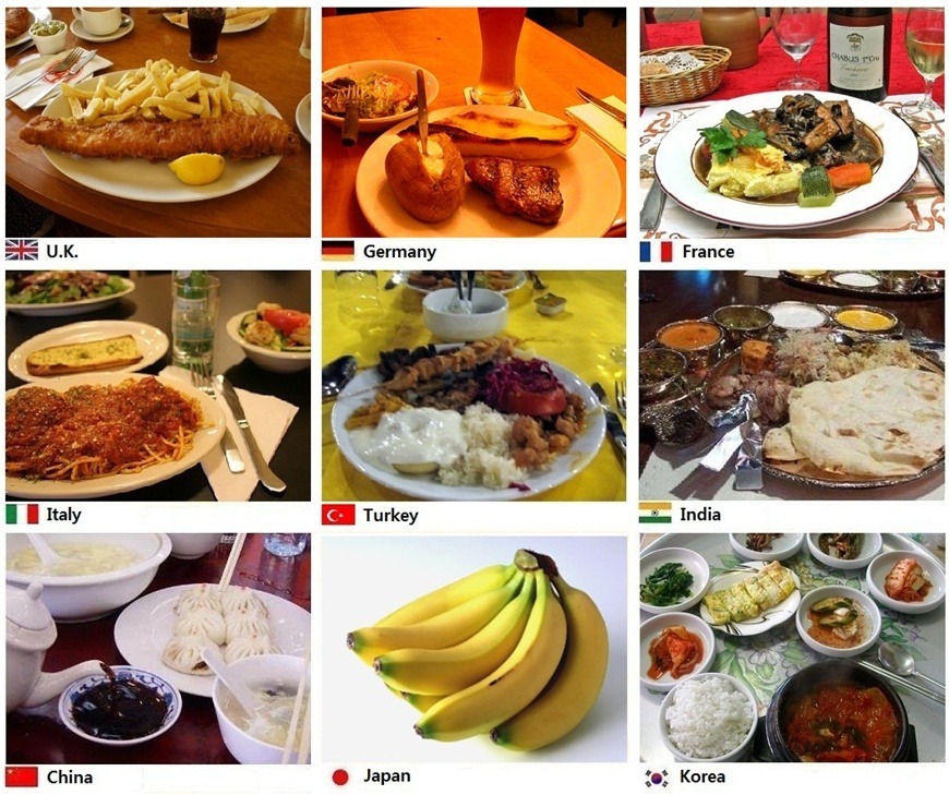 [비 교] 일본인이 올린 세계의 식탁